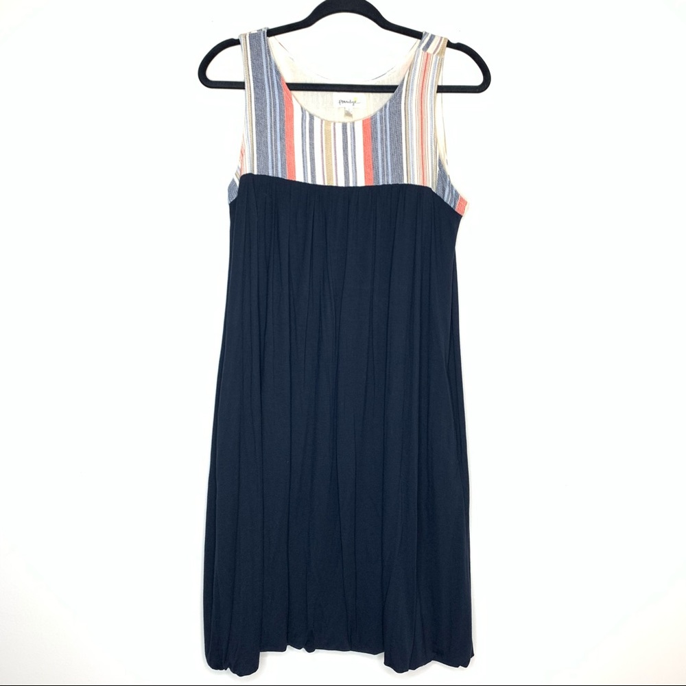Porridge Summer Dress with Stripe Detail